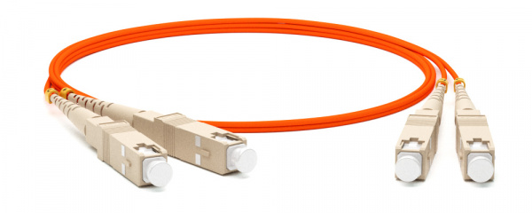 (244822)Hyperline FC-D2-50-SC/PR-SC/PR-H-1.5M-LSZH-OR Патч-корд волоконно-оптический (шнур) MM 50/125, SC-SC, 2.0 мм, duplex, LSZH, 1.5 м