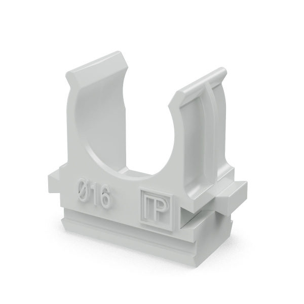 Крепёж-клипса для труб Полистирол d16 мм (100шт/2000шт уп/кор) Промрукав (PR.02716)