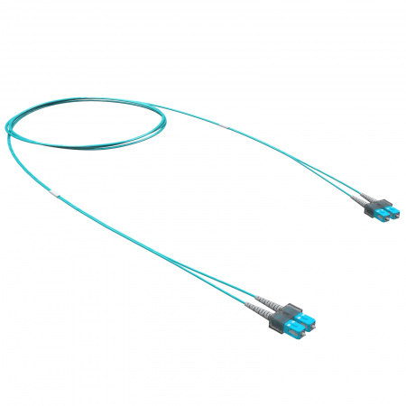 (RNPC53DCC2) Оптический коммутационный шнур Duplex SC/UPC-SC/UPC, 50/125 (OM3), 2 м