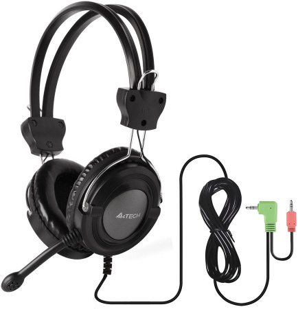 Гарнитура A4TECH HS-19, серебристый / черный