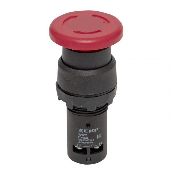 (sw2c-mz-r) Кнопка SW2C-11MZ поворотная красная NO+NC Грибок EKF PROxima