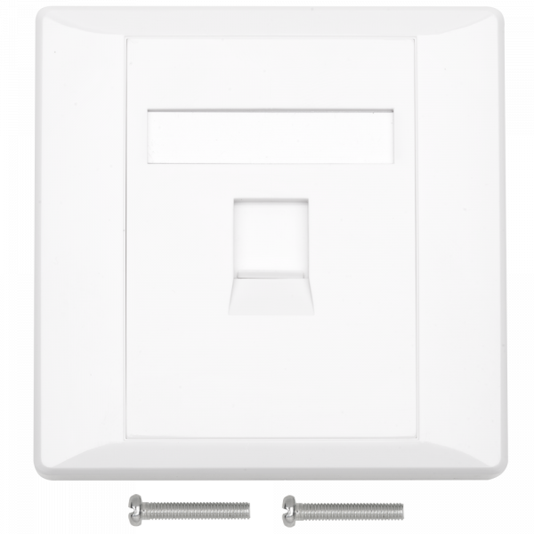 (10-0333-1) Лицевая панель 1 порт (80х80, Keystone, шторка) (DIY)