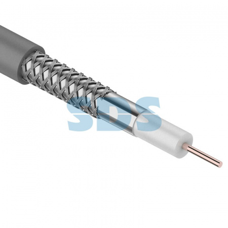 (01-2435) Кабель SAT 703 ZH, Cu/Al/CuSn, (75%), 75 Ом, 100м., серый  CAVEL