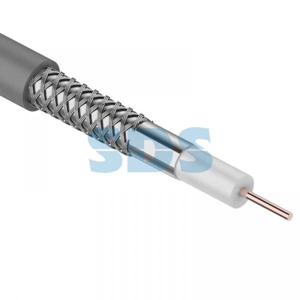 (01-2435) Кабель SAT 703 ZH, Cu/Al/CuSn, (75%), 75 Ом, 100м., серый  CAVEL