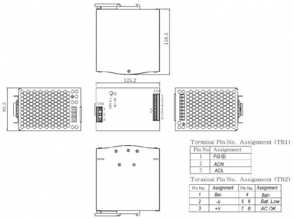 UPS (ИБП) 600W/48V/DIN Блок бесперебойного питания FARADAY