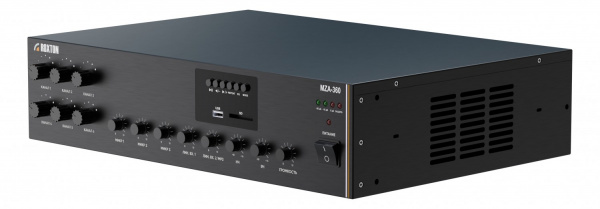 (MZA-360) МР3-плеер-USB-SD-FM-тюнер-усилитель 360 Вт, 3 микр./2 лин. входа, ИК-пульт ДУ, 6 зон