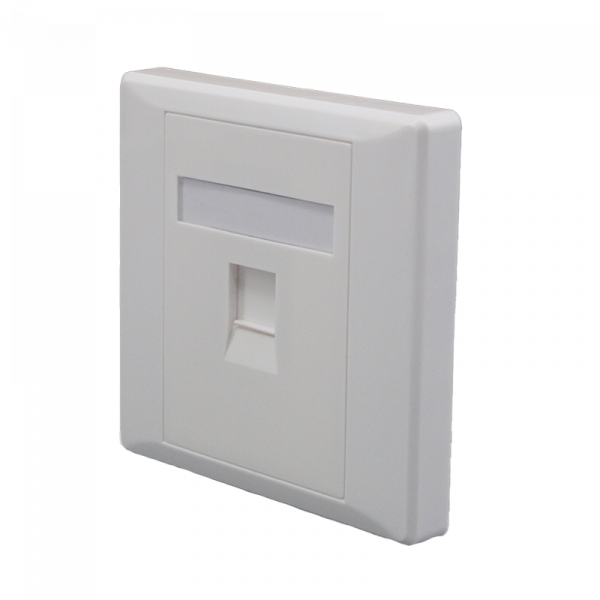 (10-0333-1) Лицевая панель 1 порт (80х80, Keystone, шторка) (DIY) (10-0333-1) Лицевая панель 1 порт (80х80, Keystone, шторка) (DIY)