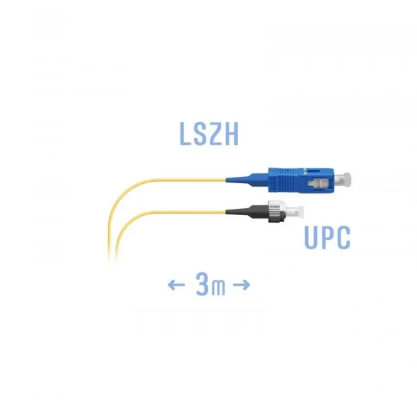 (SNR-PC-FC/UPC-1m (0.9)) Шнур монтажный оптический FC/UPC SM 1м, (0,9мм)