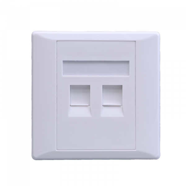 (10-0334-1) Лицевая панель 2 порта (80х80, Keystone, шторка) (DIY) (10-0334-1) Лицевая панель 2 порта (80х80, Keystone, шторка) (DIY)