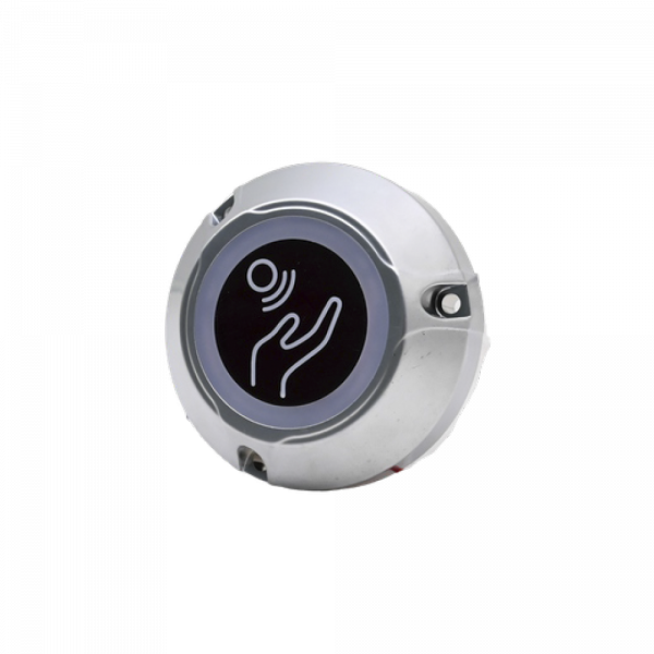 TM-OP(S)-01WS Кнопка выхода сенсорная IP65 Титанум (круглая)