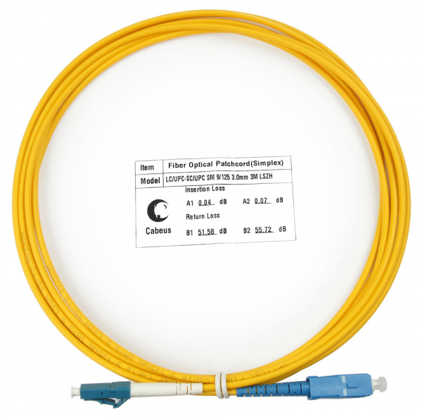 Cabeus FOP(s)-9-LC-SC-3m Оптический патч-корд LC-SC (7521c)