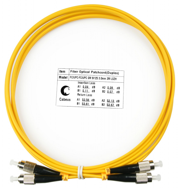 Cabeus FOP(d)-9-FC-FC-2m Оптический патч-корд FC-FC (7491c)