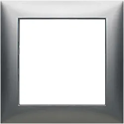 (864203-1) Рамка 2-постовая (серебристый металлик) LK60 Экопласт