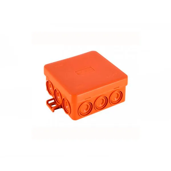 (43465HF) JBL085 Коробка огн. E110, о/п 85х85х38мм, без галогена, 12 вых., IP55, 3P, (0,15-4,0 мм2), цвет оранж. Экопласт