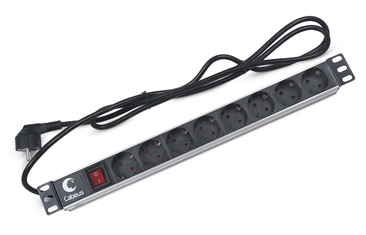 Cabeus pdu 6p f 2eu блок евророзеток для 19 шкафов