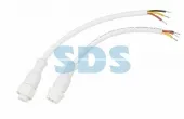 (11-9530) Соединительный кабель (3pin) герметичный (IP67) 3х0.5мм²  300V  белый  REXANT