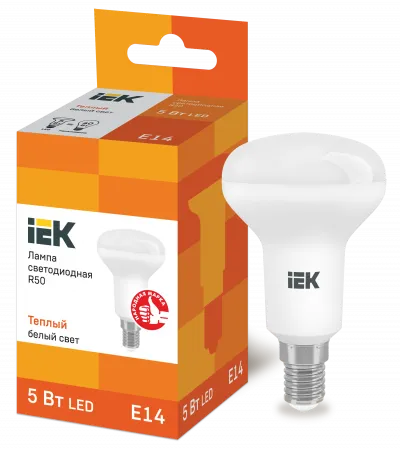 (LLE-R50-5-230-30-E14) Лампа LED R50 рефлектор 5Вт 230В 3000К E14 IEK