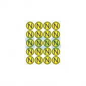 (56-0059) Наклейка знак электробезопасности «N» d - 20 мм REXANT (20шт на листе)