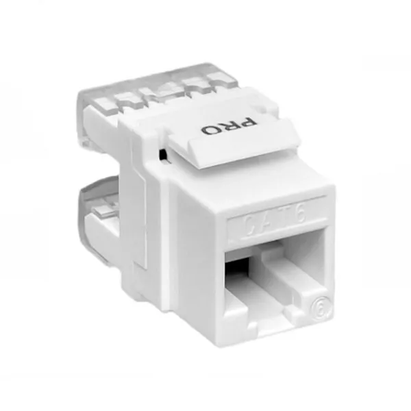 (TRP-KSTN-180D-6UTP-WH) EKF TeraLINK PRO Модуль Keystone TeraLINK PRO Cat.6 RJ-45 неэкранированный 110 IDC 180 градусов белый