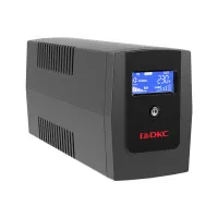 (INFOLCD600I) Линейно-интерактивный ИБП (UPS) ДКС серии Info LCD, 600 ВА/360 Вт, 1/1, 3xIEC C13, USB + RJ45, LCD, 1x7Aч