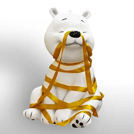 (501-708) Декоративная объемная фигура Медведь Полярный-4 120 см
