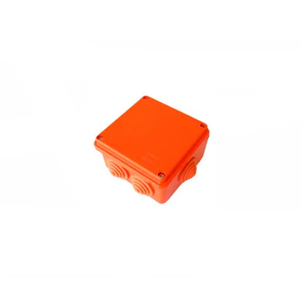 (43089HF) JBS150 Коробка огн. E110, о/п 150х110х70мм, без галогена,10 вых., IP55, 10P, (0,15-2,5 мм2), цвет оранж. Экопласт
