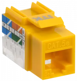 (CS1-1C5EU-11-05) ITK Модуль Keystone Jack кат.5E UTP 110 IDC 90град жёлтый