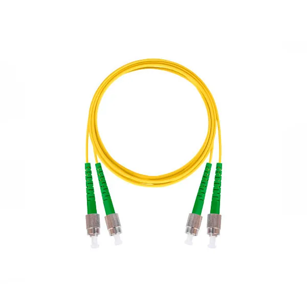 (ЛЮ-ШОС-92н3.FCA.FCA.20) Шнур оптический соединительный, двойной, одномодовый SM 9/125 OS2, FC/APC-FC/APC, LSZH нг(А)-HF, 2 м