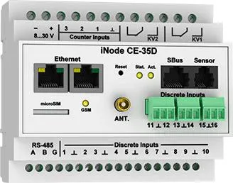 iNode CE-35D GSM Контроллер управляющий WEB / SNMP для монтажа на DIN- рейку, с GSM модулем