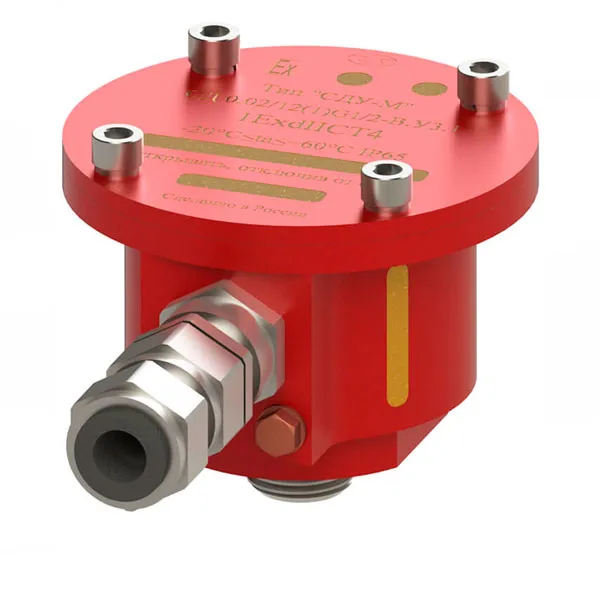 Сигнализатор давления универсальный (СД 0,02/12(1)G1/2-В.У3.1- "СДУ-М") с маркировкой взрывозащиты 1ЕxdIIСT4 с кабельным вводом