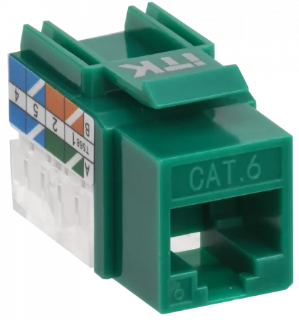 (CS1-1C06U-11-02) ITK Модуль Keystone Jack кат.6 UTP 110 IDC 90град зелёный