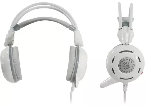 (G300 WHITE+GREY) Наушники с микрофоном A4Tech Bloody G300 белый 1.8м мониторные оголовье (G300 WHITE+GREY)