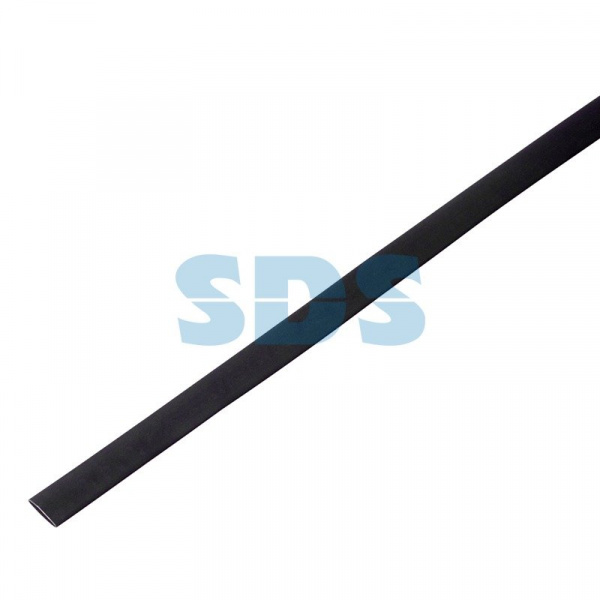 (55-1206) Термоусадочная трубка 12/6,0 мм, черная, упаковка 50 шт. по 1 м PROconnect