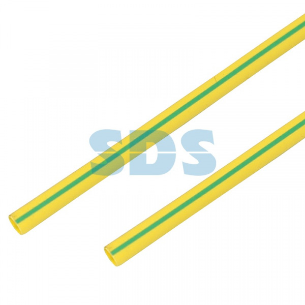 (55-1007) Термоусадочная трубка 10/5,0 мм, желто-зеленая, упаковка 50 шт. по 1 м PROconnect