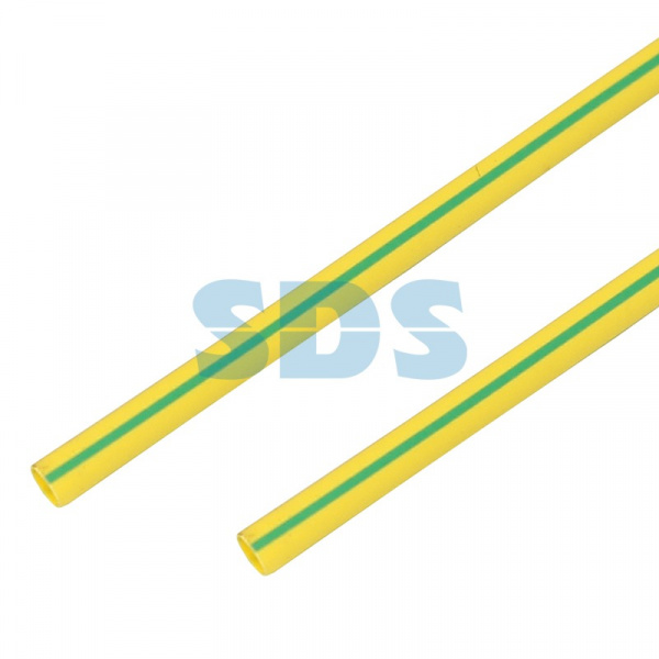 (55-1607) Термоусадочная трубка 16/8,0 мм, желто-зеленая, упаковка 50 шт. по 1 м PROconnect