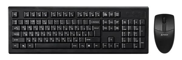 Комплект (клавиатура+мышь) A4TECH 3100N, черный