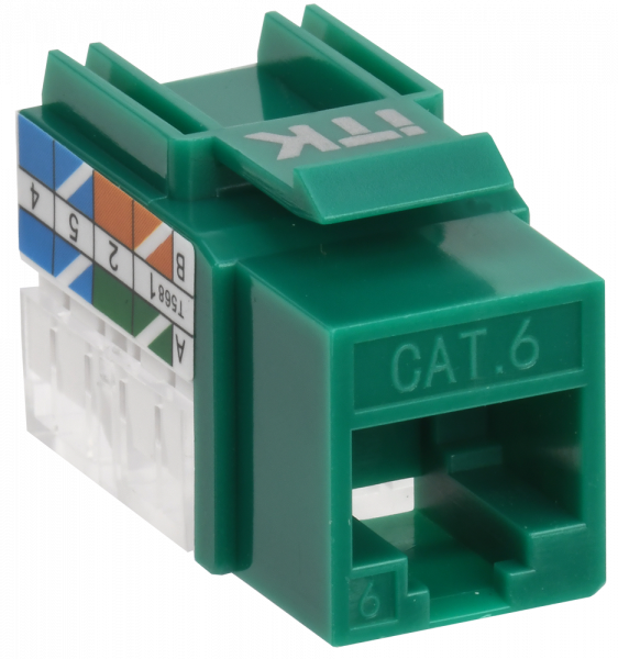 (CS1-1C06U-11-02) ITK Модуль Keystone Jack кат.6 UTP 110 IDC 90град зелёный
