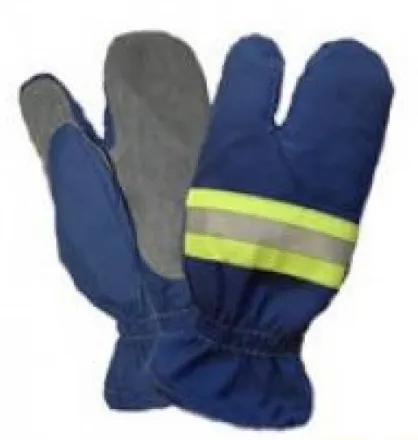 Перчатки трехпалые с крагами цвет темно-синий