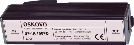 SP-IP/100PD Устройство грозозащиты для локальной вычислительной сети (скорость до 100Мбит/с)