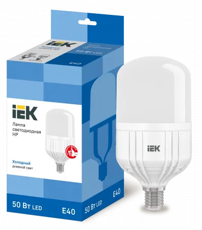 (LLE-HP-50-230-65-E40) Лампа LED HP 50Вт 230В 6500К E40 IEK