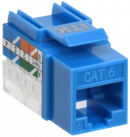 (CS1-1C06U-11-03) ITK Модуль Keystone Jack кат.6 UTP 110 IDC 90град синий