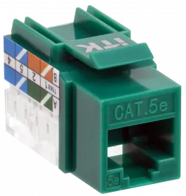 (CS1-1C5EU-11-02) ITK Модуль Keystone Jack кат.5E UTP 110 IDC 90град зелёный