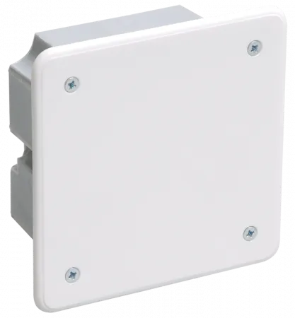 (UKG11-092-092-040-M) Коробка КМ41021 распаячная 92х92x45мм для полых стен (с саморезами, метал. лапки, с крышкой )