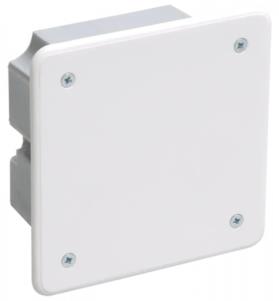 (UKG11-092-092-040-M) Коробка КМ41021 распаячная 92х92x45мм для полых стен (с саморезами, метал. лапки, с крышкой )