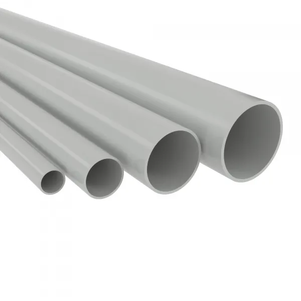 (62916R) Труба ПВХ жёсткая гладкая д.16мм, лёгкая, 2м, цвет серый (розница)